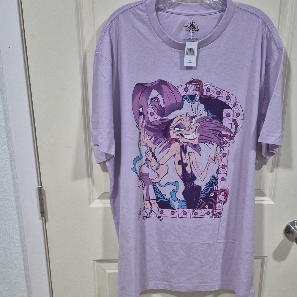 Disney Lilac Graphic Tee with Purple and Pink Print